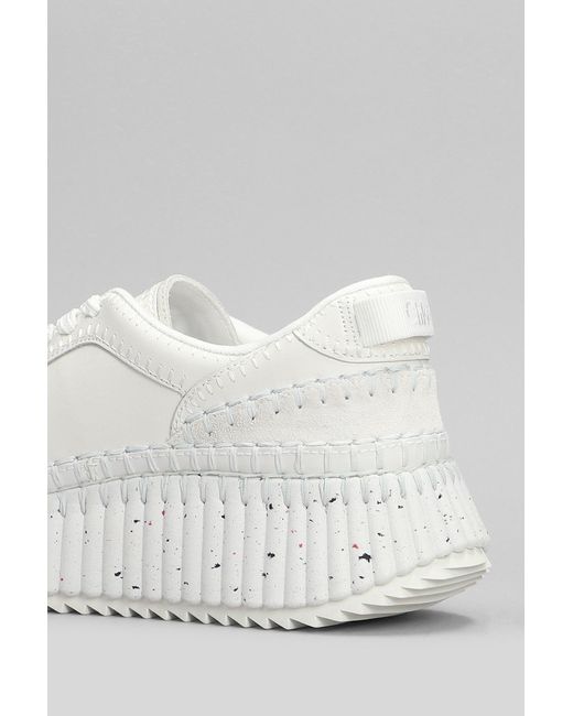Sneakers Nama in pelle di Chloé in White