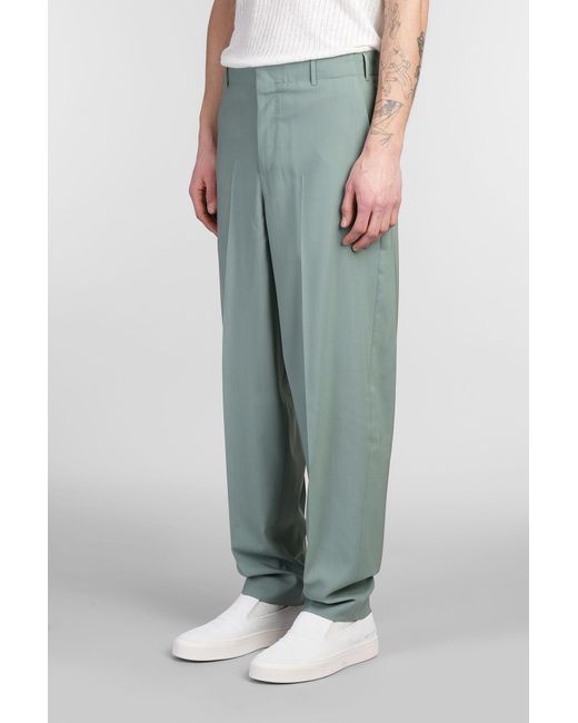 Pantalone ZI56 in Lana Verde di PT Torino in Green da Uomo