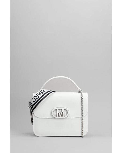 Borsa a spalla Flat Ear in ecopelle Bianca di Marc Ellis in White
