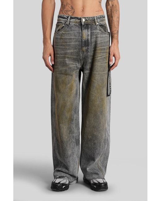 44 Label Group Multicolor Jeans In Grey Cotton for men