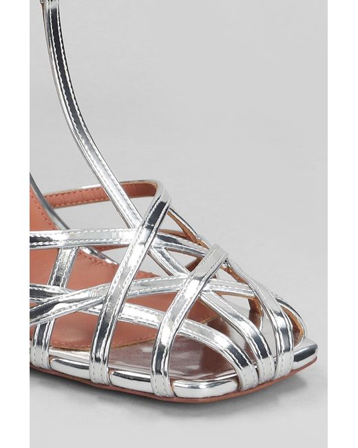 Aldo Castagna Multicolor Lidia Sandals In Silver Leather