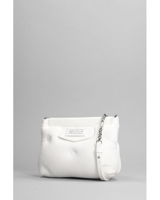 Maison Margiela Glam Slam Shoulder Bag In White Leather