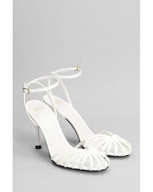 ALEVI Ally 095 Sandals In White Patent Leather