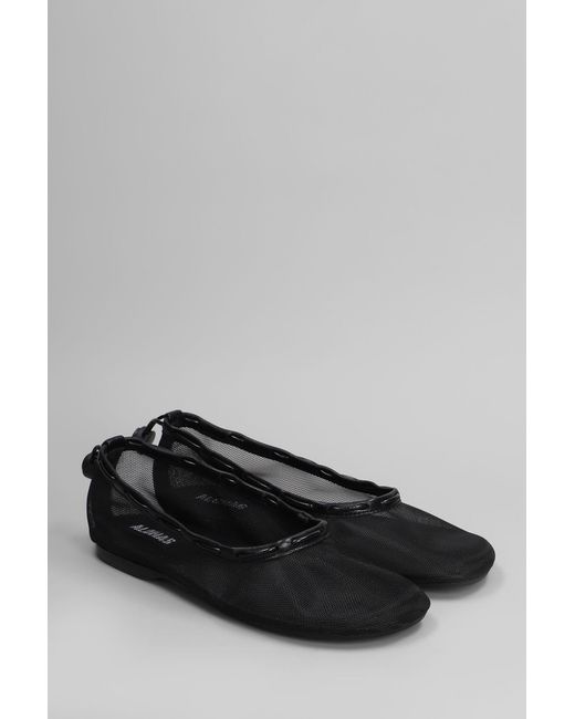 Ballerine Gill mesh in Pelle Nera di Alohas in Gray