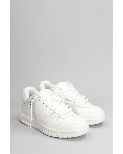 Sneakers Out of office in Pelle Bianca di Off-White c/o Virgil Abloh in White