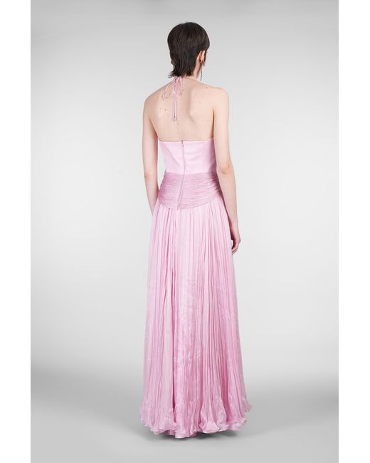 Abito donna Narcisa in Seta Rosa di IRIS SERBAN in Pink