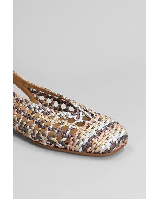 Pedro Miralles Ballet Flats In Multicolor Leather