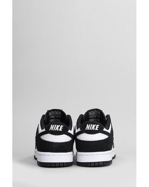 Sneakers Dunk Low Retro in pelle e camoscio Bianco di Nike in Black da Uomo