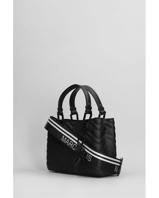 Marc Ellis Flat Krissy M Wave Shoulder Bag In Black Rubber/plasic
