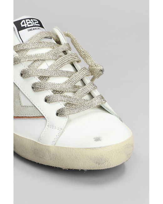 Sneakers Suprime in Pelle Bianca di 4b12 in White