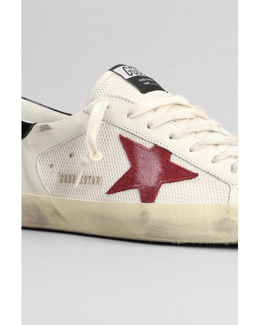 Golden Goose Deluxe Brand Pink Superstar Sneakers In White Leather for men