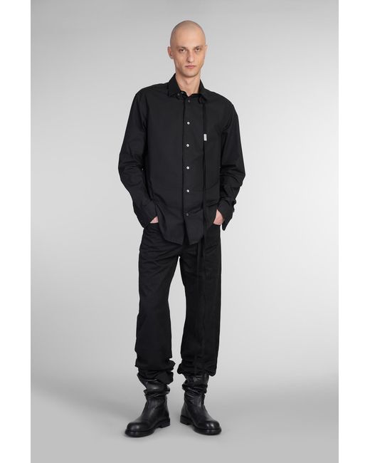 Camicia Haaken in Cotone Nero di Ann Demeulemeester in Gray da Uomo