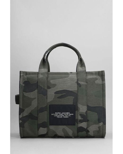 Marc Jacobs Gray The Medium Tote Tote In Camouflage Cotton