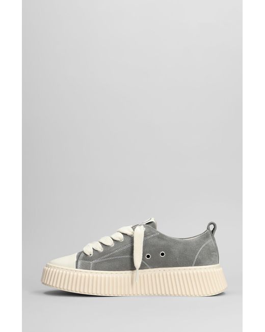 Rhun Gray Suede Sneakers In Grey Suede for men