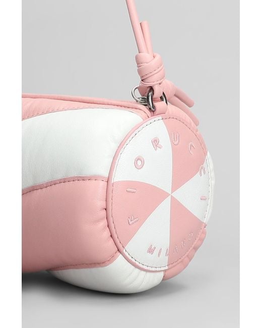 Borsa a spalla Mella in Pelle Rosa di Fiorucci in Pink