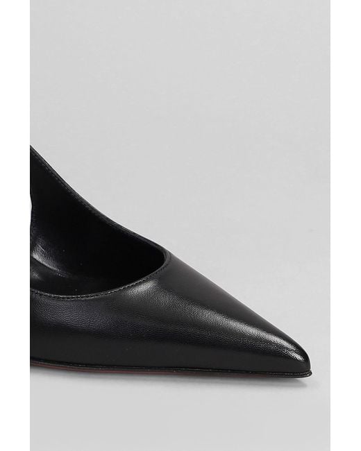Decollete Apostrophatoric 80 in Pelle Nera di Christian Louboutin in Black