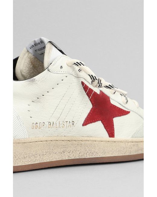 Golden Goose Deluxe Brand Pink Ball Star Sneakers In Leather for men