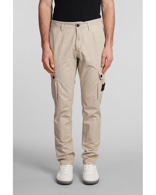 Stone Island Natural Pants In Beige Cotton for men
