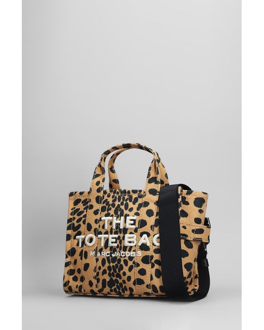 Tote The small tote in Cotone Animalier di Marc Jacobs in Metallic