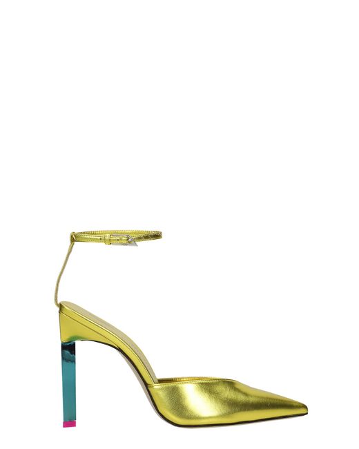 The Attico Perine Sandals In Gold Leather in Metallic | Lyst