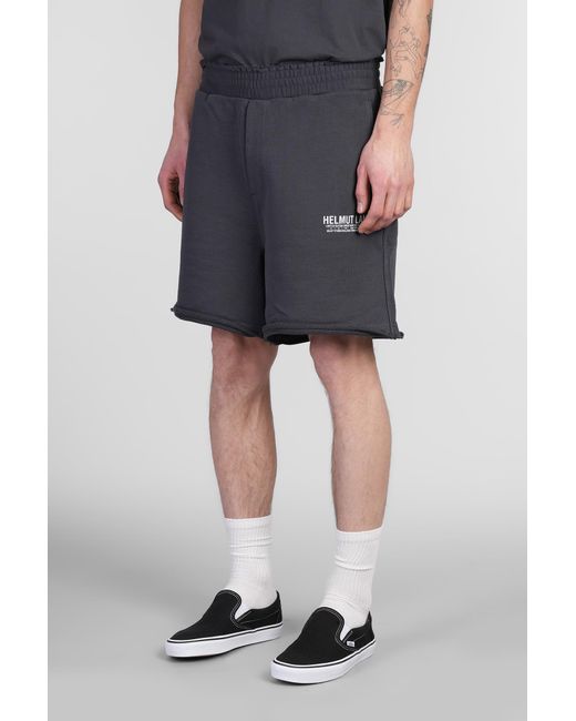 Shorts in Cotone Grigio di Helmut Lang in Black da Uomo