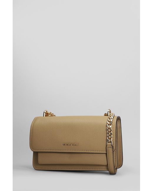 Borsa a spalla Claire in Pelle Taupe di Michael Kors in Brown
