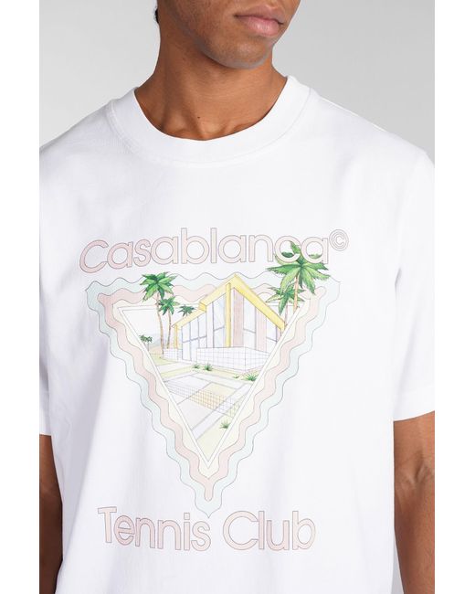 T-Shirt in Cotone Bianco di Casablanca in White da Uomo