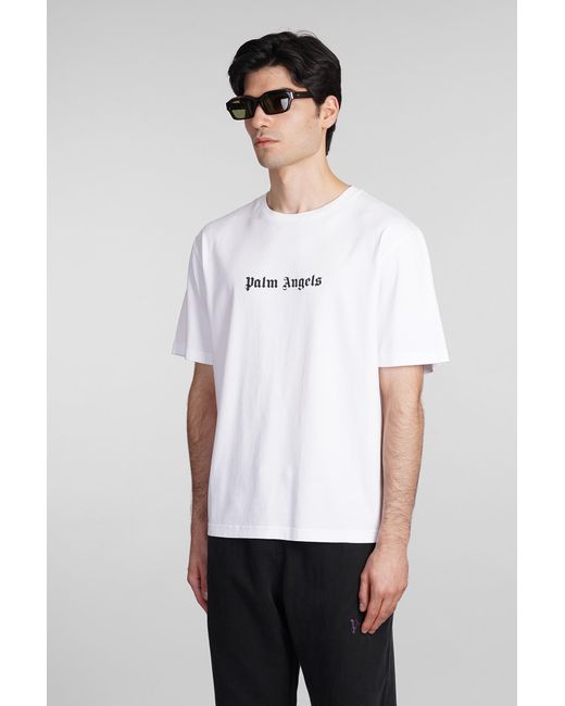Palm Angels T-shirt In White Cotton for men