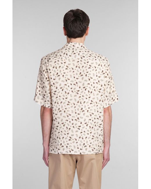 Camicia in viscosa Beige di Paul Smith in Natural da Uomo