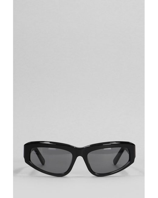 Retrosuperfuture Gray Sunglasses In Black Acetate
