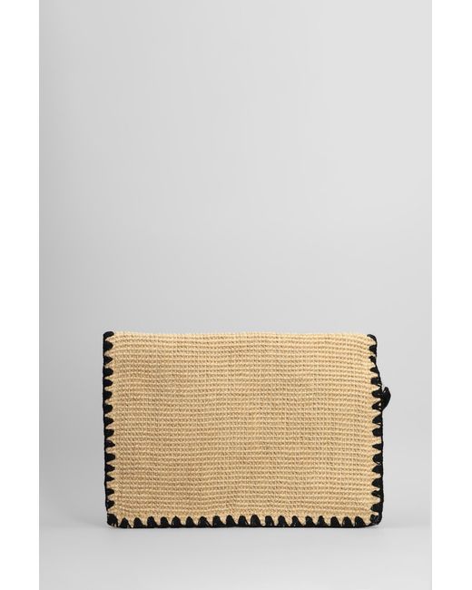 Pochette Jute envelope in rafia Beige di Mc2 Saint Barth in Natural