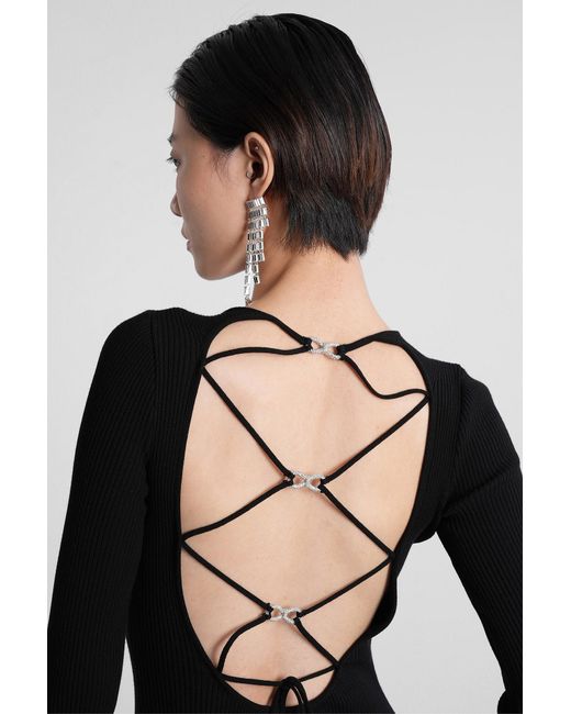 Mach & Mach Black Mach & Mach Long Dress