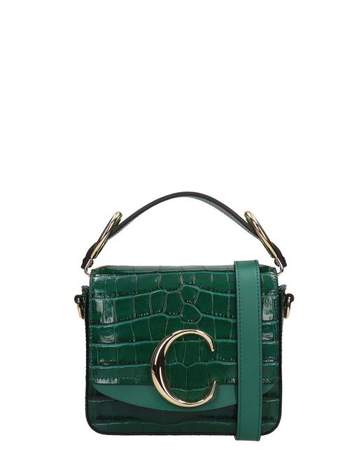 Chloé Green Leather Mini Chloe C Bag