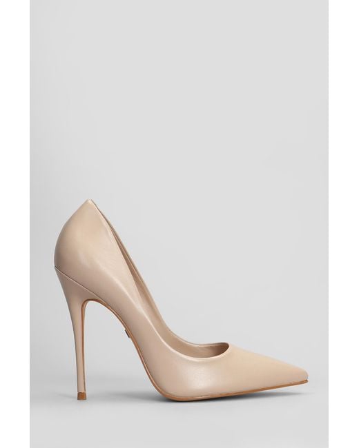 Decollete in Pelle Taupe di Carrano in Pink