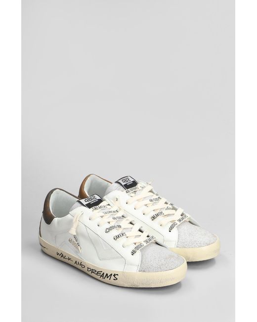 SUPRIME-U.C01 Sneakers Uomo In Pelle – Black/White, Suola In Gomma, Chiusura Con Lacci, Tacco Piatto