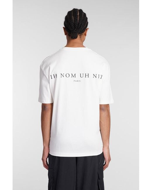 T-Shirt in Cotone Bianco di Ih Nom Uh Nit in White da Uomo