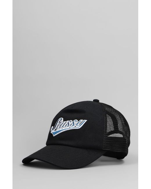 Cappello in Cotone Nero di Stussy in Black da Uomo