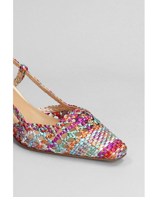 Chantal Pink Pumps In Multicolor Leather
