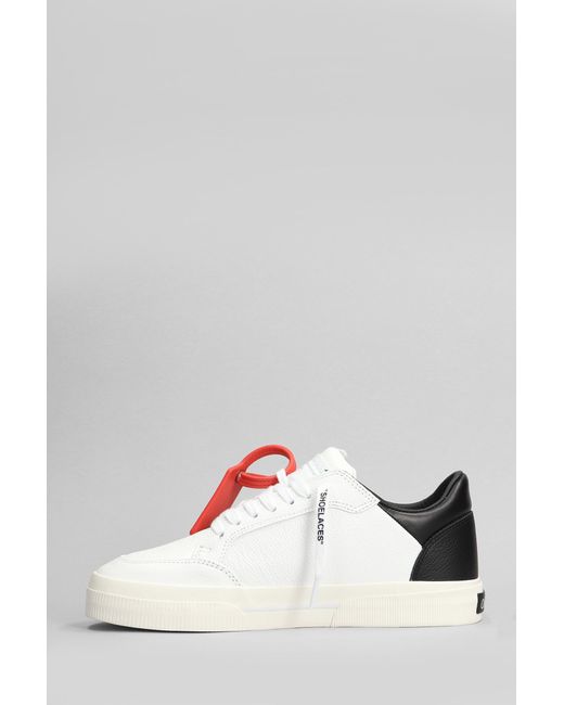 Off-White c/o Virgil Abloh New Low Vulcanized Sneakers In White Leather for men