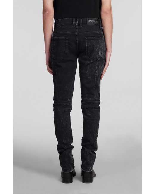 Balmain Jeans In Black Cotton for men