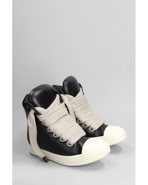 Sneakers Jumbolaced sneakers in Pelle Nera di Rick Owens in Black