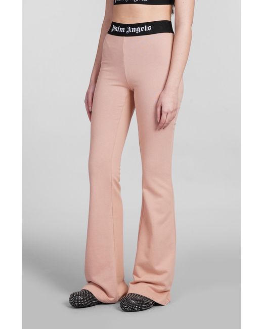 Palm Angels Pants In Rose-pink Cotton