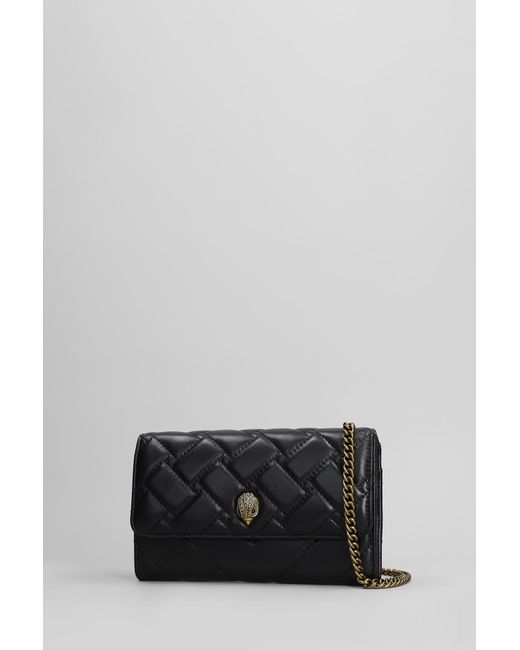 Borsa a spalla Kensington in Pelle Nera di Kurt Geiger in Gray