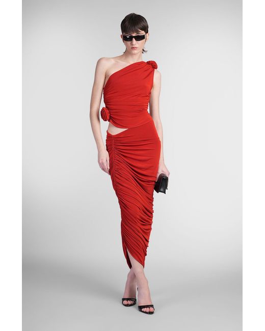 Gonna Skirt 08 in viscosa Rossa di Magda Butrym in Red