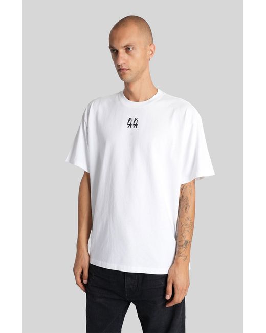44 Label Group T-shirt In White Cotton for men