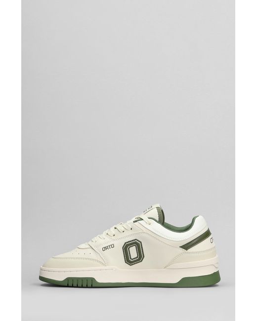 Sneakers Eclipse in Pelle Bianca di Orto in White da Uomo