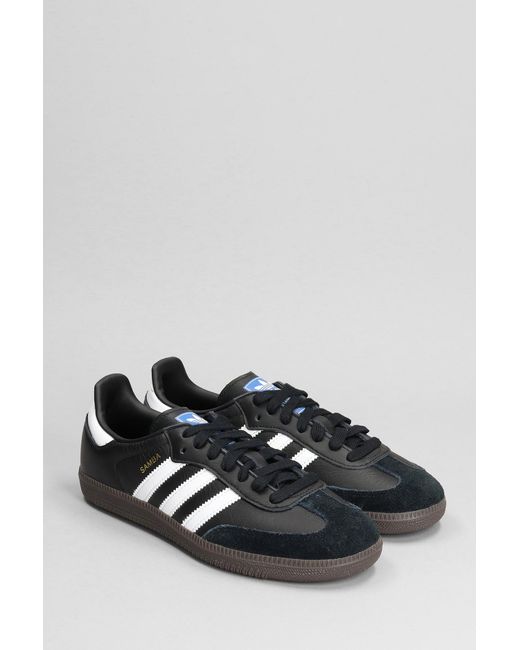 Adidas Samba Go Sneakers In Black Leather