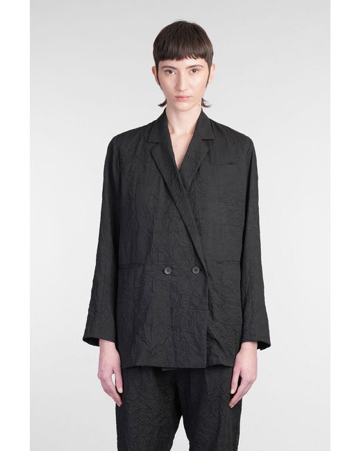 Blazer Jam in Cotone Nero di Holy Caftan in Gray