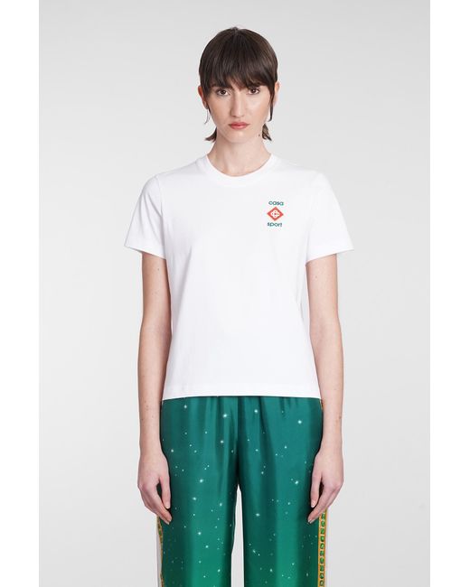 Casablancabrand T-shirt In White Cotton