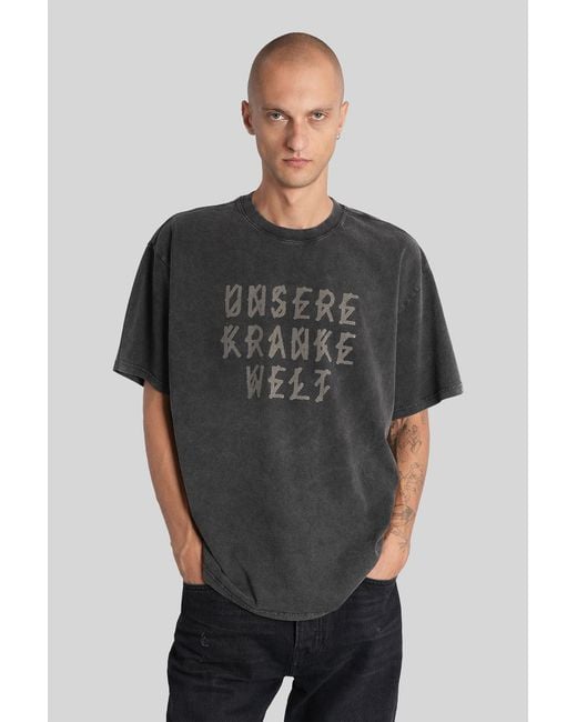 44 Label Group Gray T-shirt In Grey Cotton for men